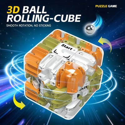 Interactive Educational 3D Maze Puzzle Cube (Travel-Friendly)
