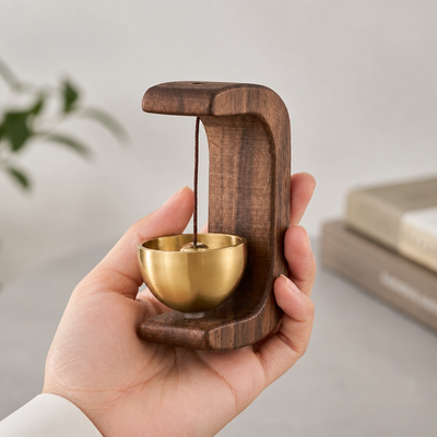 Magnetic Handcrafted Wood & Brass Door Chime