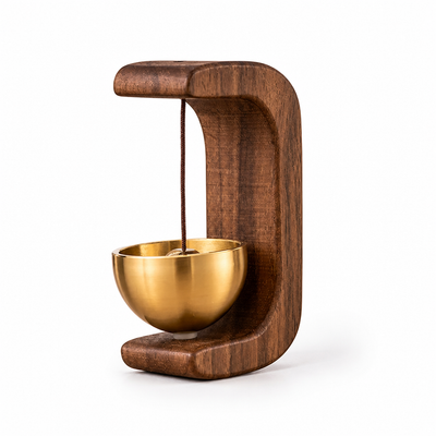 Magnetic Handcrafted Wood & Brass Door Chime