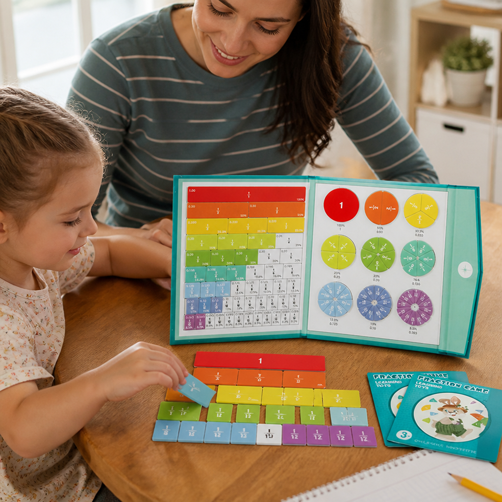 Magnetic Snap-Together Fraction Puzzle