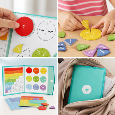 Magnetic Snap-Together Fraction Puzzle