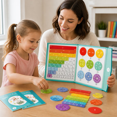 Magnetic Snap-Together Fraction Puzzle