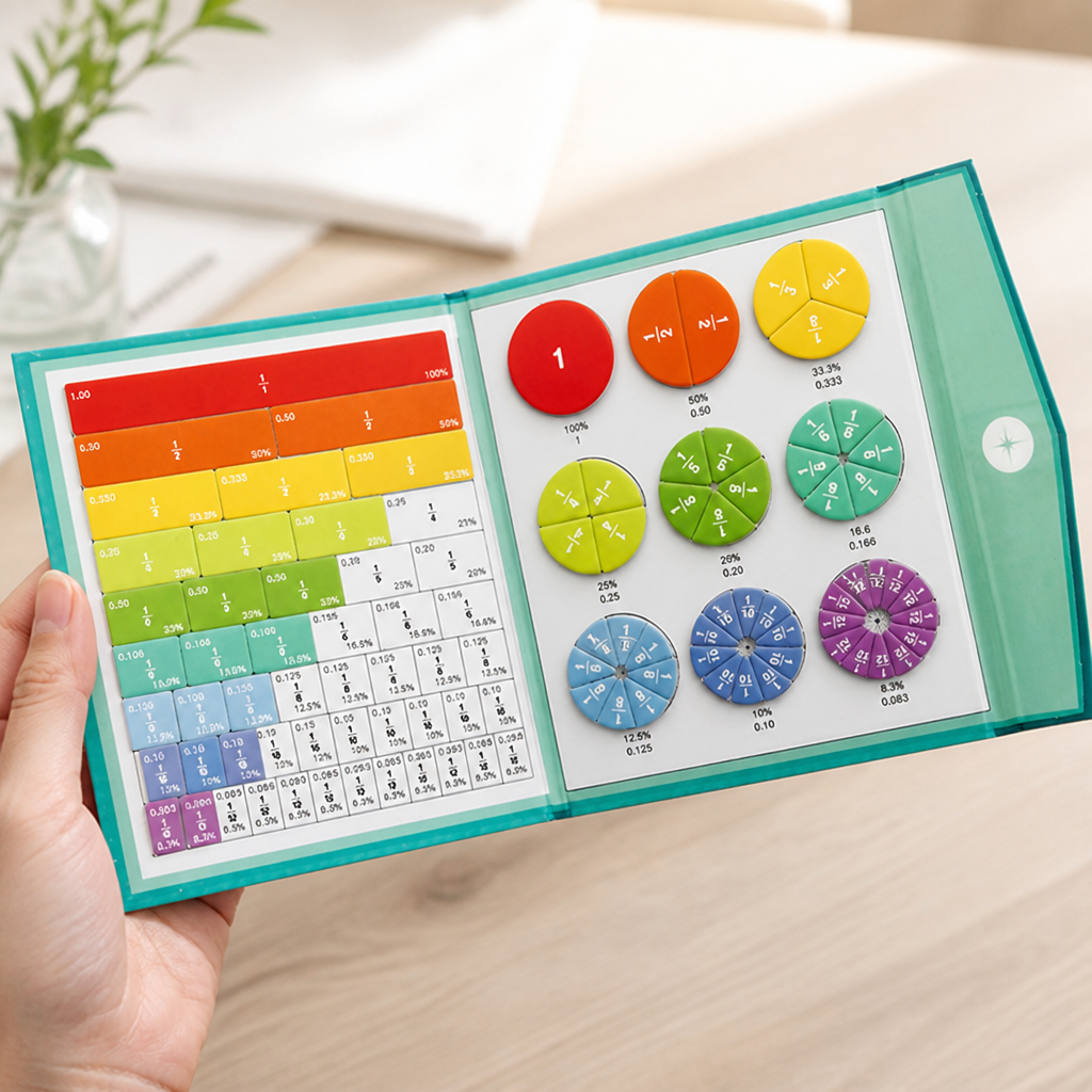 Magnetic Snap-Together Fraction Puzzle