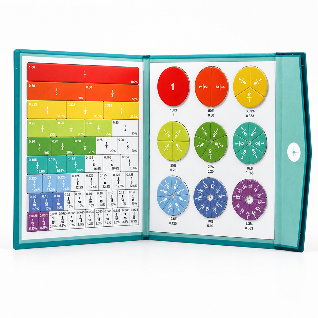 Magnetic Snap-Together Fraction Puzzle