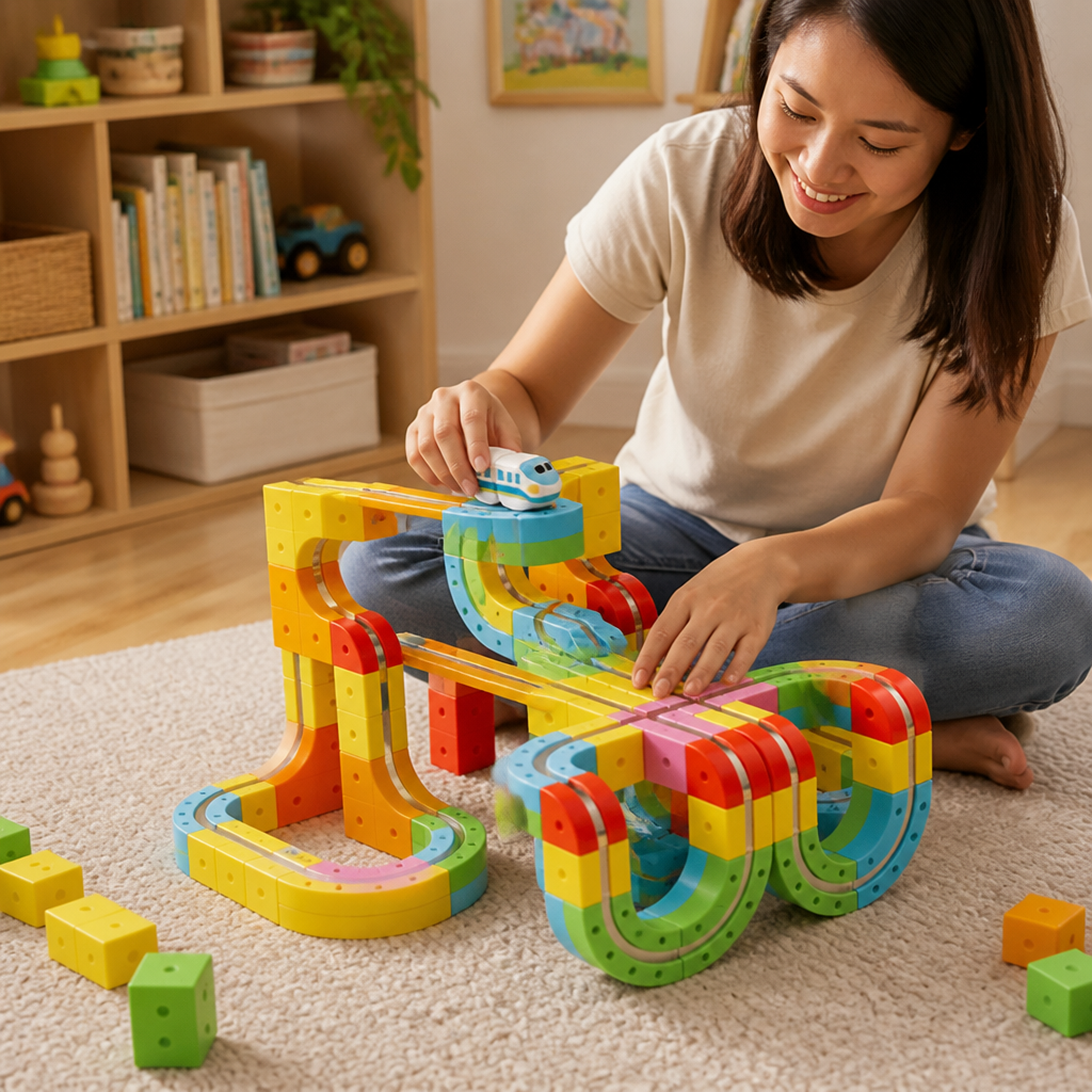 Magnetic Snap-Together Track Set (Rechargeable Car)