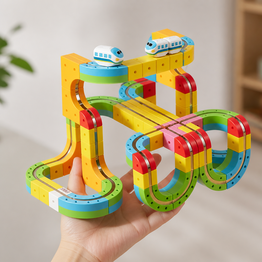 Magnetic Snap-Together Track Set (Rechargeable Car)