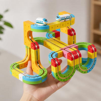 Magnetic Snap-Together Track Set (Rechargeable Car)
