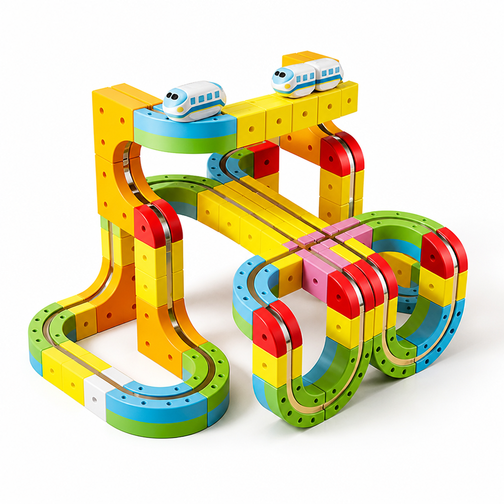 Magnetic Snap-Together Track Set (Rechargeable Car)