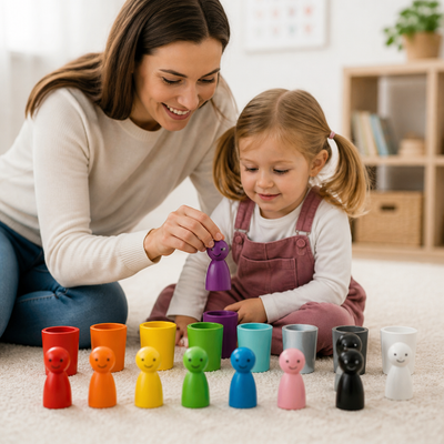 Montessori Wooden Color-Matching Set