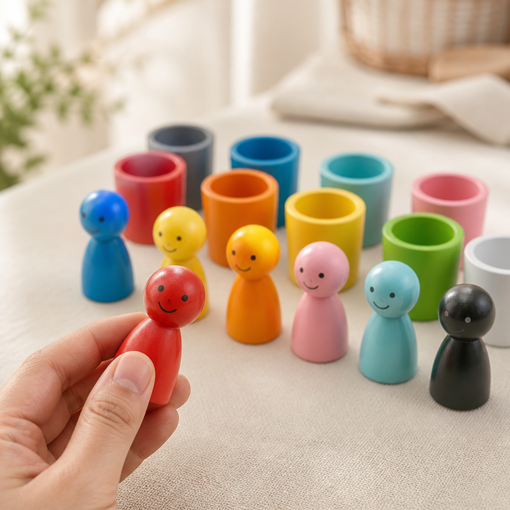 Montessori Wooden Color-Matching Set