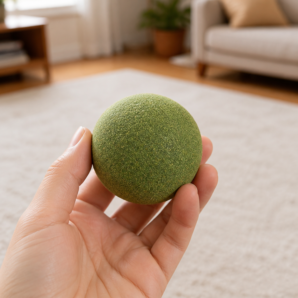 Natural Catnip Teeth-Cleaning Ball (Rustling Core)