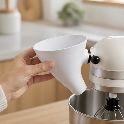 No-Mess Locking Stand Mixer Funnel (Tilt-Head Fit)
