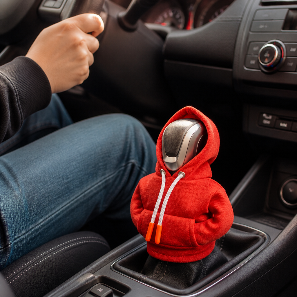 Plush Suede Hoodie Gear Shift Cover (Universal Fit)