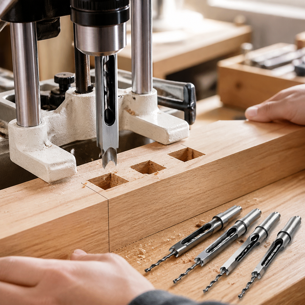Precision Carbide-Tipped Hollow Chisel Drill Bit