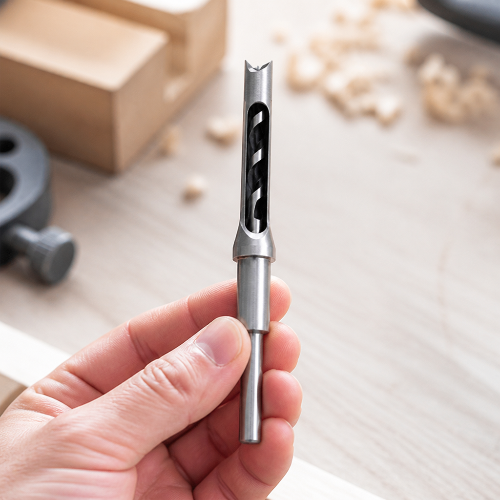 Precision Carbide-Tipped Hollow Chisel Drill Bit