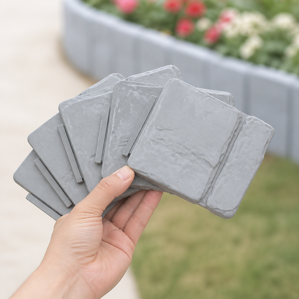 Realistic Cobblestone Flexible Interlocking Garden Edging