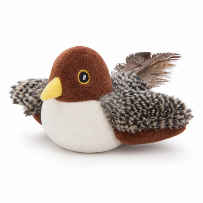 Rechargeable Touch-Activated Fluttering & Chirping Cat Toy