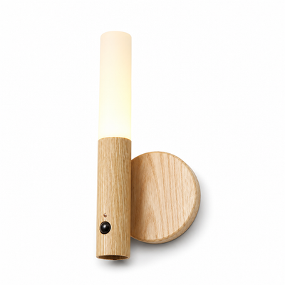 Rechargeable Wooden Motion Sensor Wall Lamp (Magnetic Base)