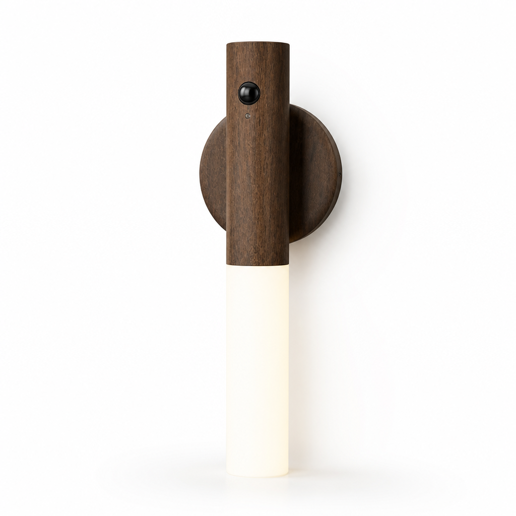 Rechargeable Wooden Motion Sensor Wall Lamp (Magnetic Base)