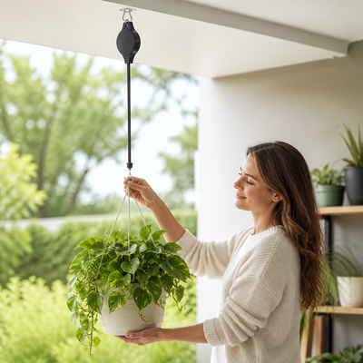 Retractable Locking Plant Hanger (Holds 6.6 lb)