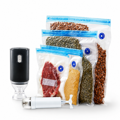 Reusable Food-Grade Vacuum Seal Bag Kit (With Pump)