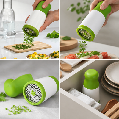 Rotating Stainless Steel Herb Shredder (Detachable)