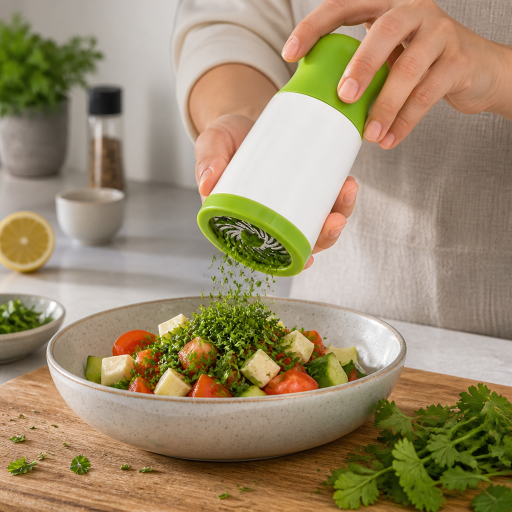 Rotating Stainless Steel Herb Shredder (Detachable)