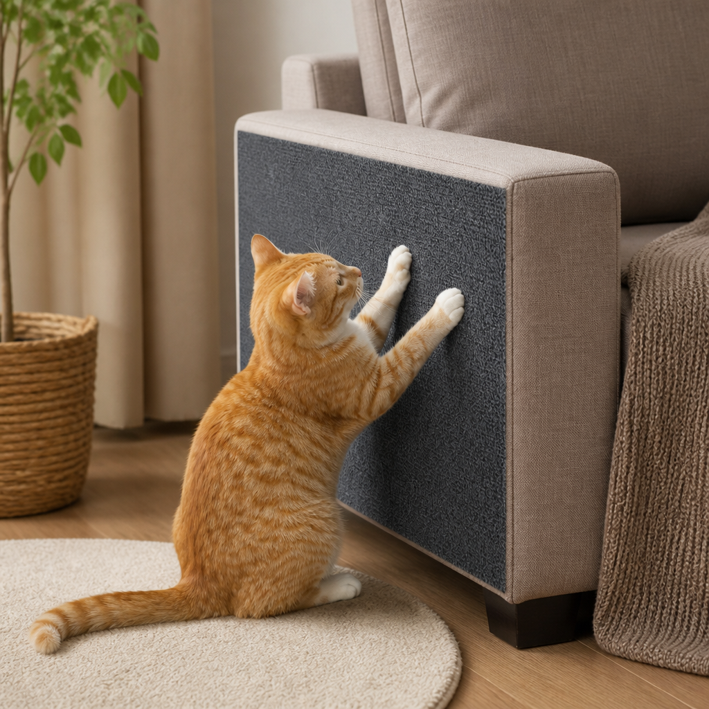 Self-Adhesive Textured Cat Scratching Mat (Cut-To-Fit)