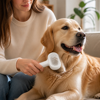 Self-Cleaning Deshedding Brush (All Coat Types)