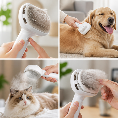 Self-Cleaning Deshedding Brush (All Coat Types)