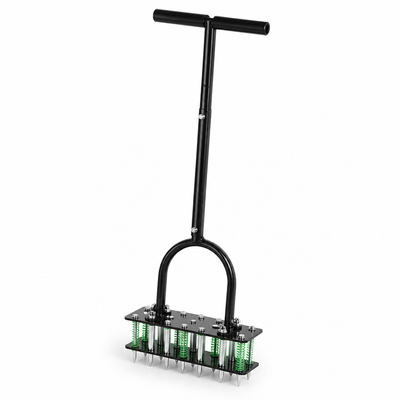Self-Cleaning & Height-Adjustable Lawn Aerator (15 Spikes)