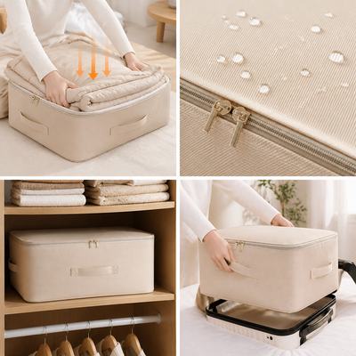 Self-Compressing Twill & Water-Repellent Compression Bag