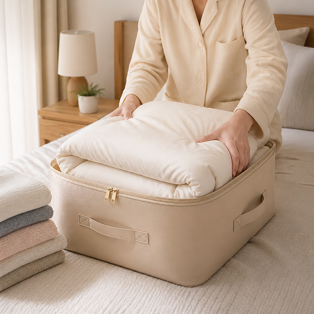 Self-Compressing Twill & Water-Repellent Compression Bag