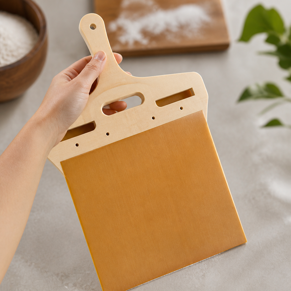 Smart Sliding Pizza Peel (Ergonomic Handle & Even Base Support)