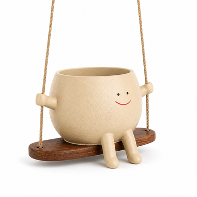 Smiling Face Weather-Resistant Resin Plant Pot (3 Styles)