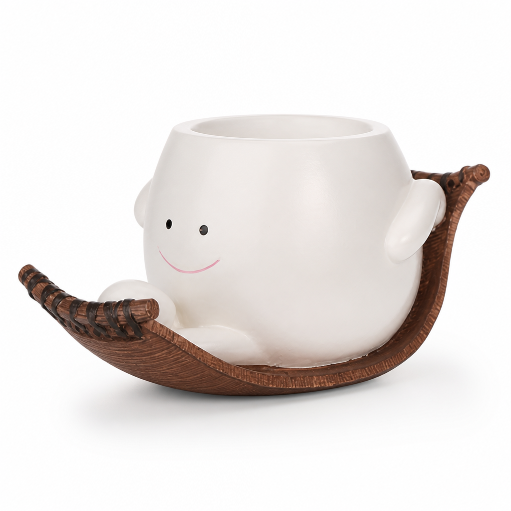 Smiling Face Weather-Resistant Resin Plant Pot (3 Styles)