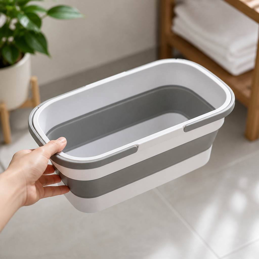 Space-Saving Collapsible Mop Bucket