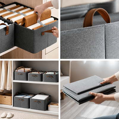 Space-Saving Reinforced Non-Woven Closet Organizer (Set of 3)