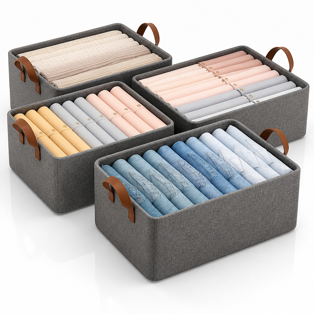 Space-Saving Reinforced Non-Woven Closet Organizer (Set of 3)
