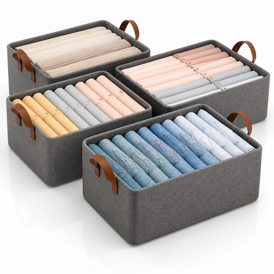Space-Saving Reinforced Non-Woven Closet Organizer (Set of 3)