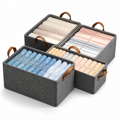 Space-Saving Reinforced Non-Woven Closet Organizer (Set of 3)
