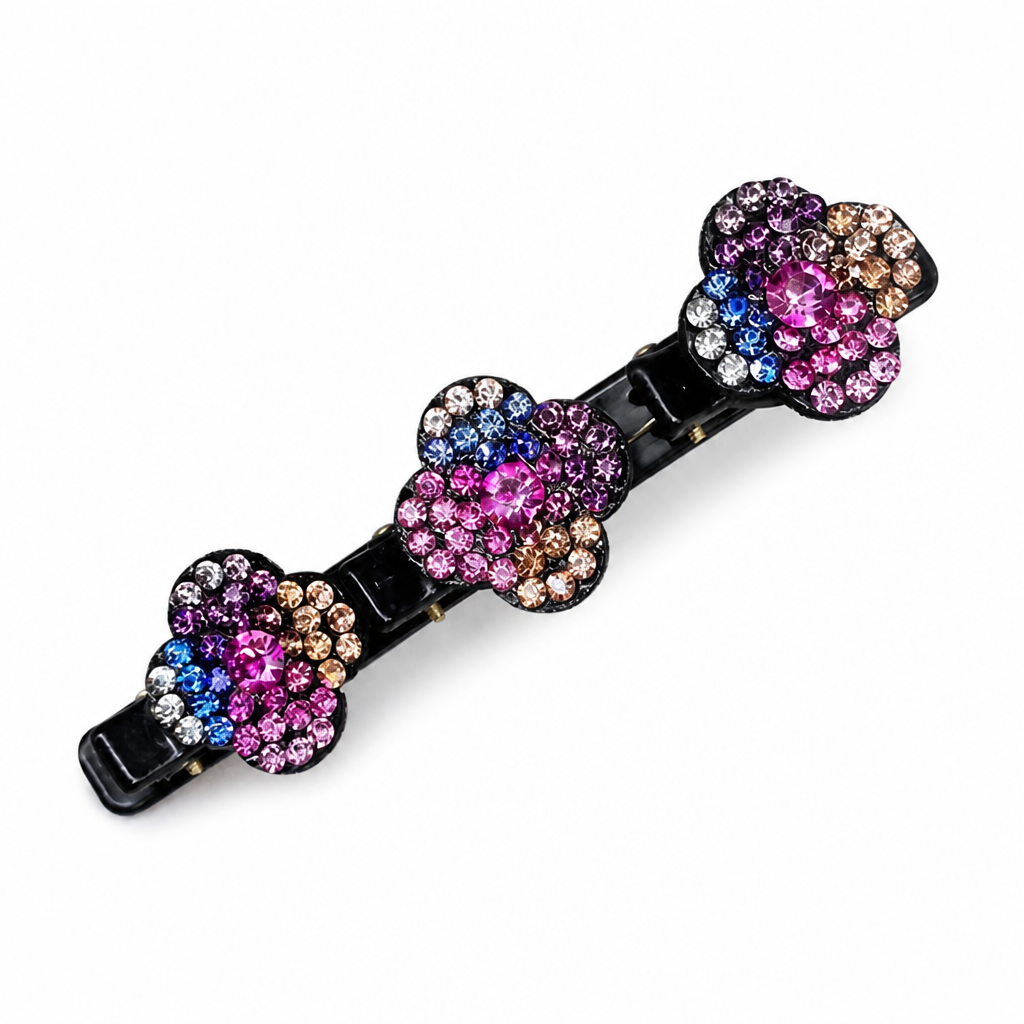 Sparkling Rhinestone Hair Clip (Four-Blade Twist)