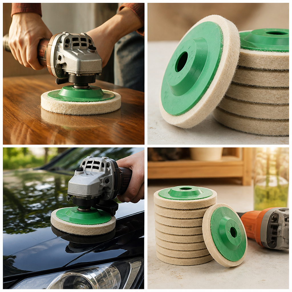 Thickened Wool Polishing Disc (Fits Angle Grinders & Sanders)
