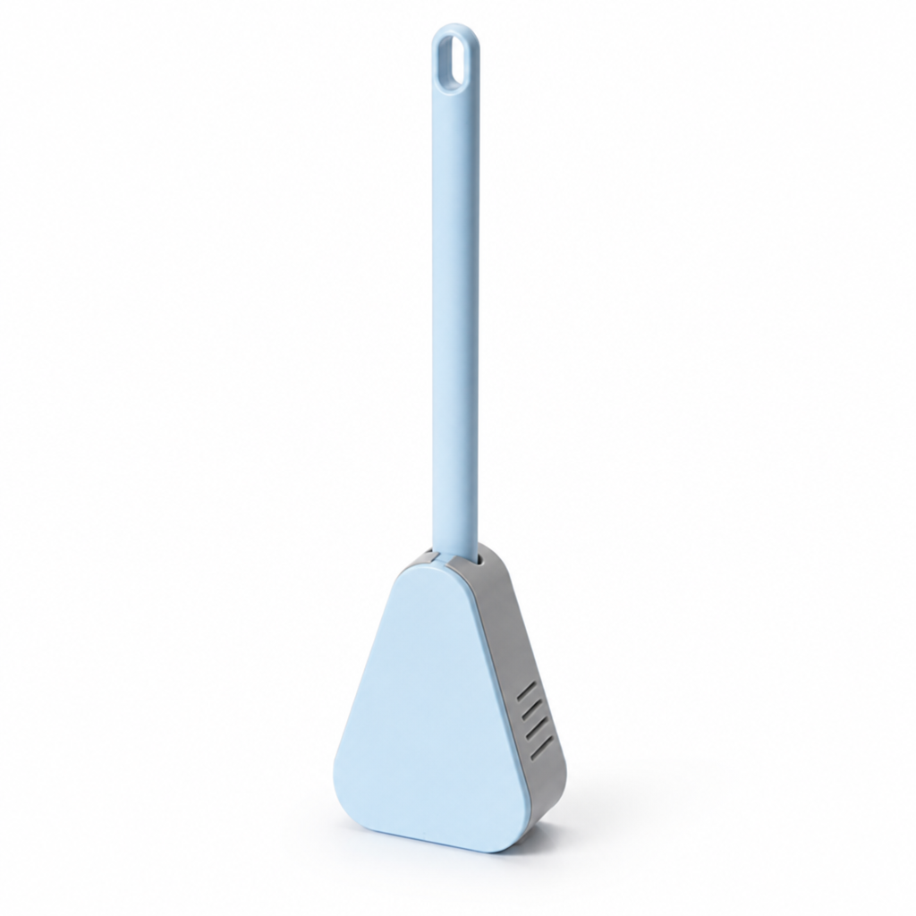 Triangular Silicone Toilet Brush (Wall-Mount Hook)