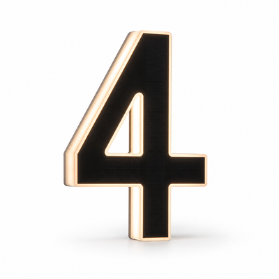 Weatherproof Solar-Powered LED House Number (Auto Dusk Sensor)
