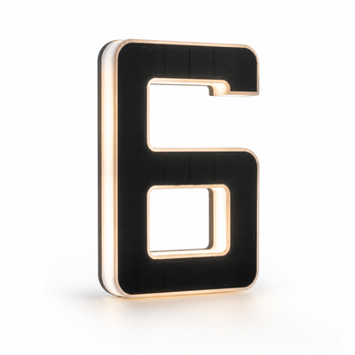 Weatherproof Solar-Powered LED House Number (Auto Dusk Sensor)
