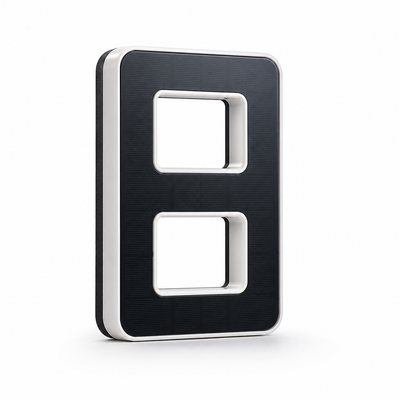 Weatherproof Solar-Powered LED House Number (Auto Dusk Sensor)