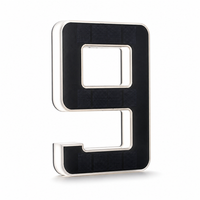 Weatherproof Solar-Powered LED House Number (Auto Dusk Sensor)