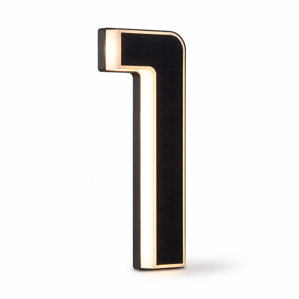 Weatherproof Solar-Powered LED House Number (Auto Dusk Sensor)
