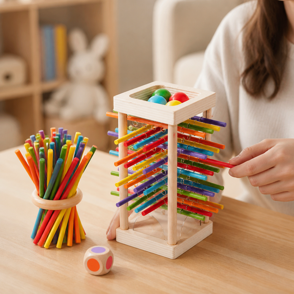 Wooden Fine Motor Stacking Game